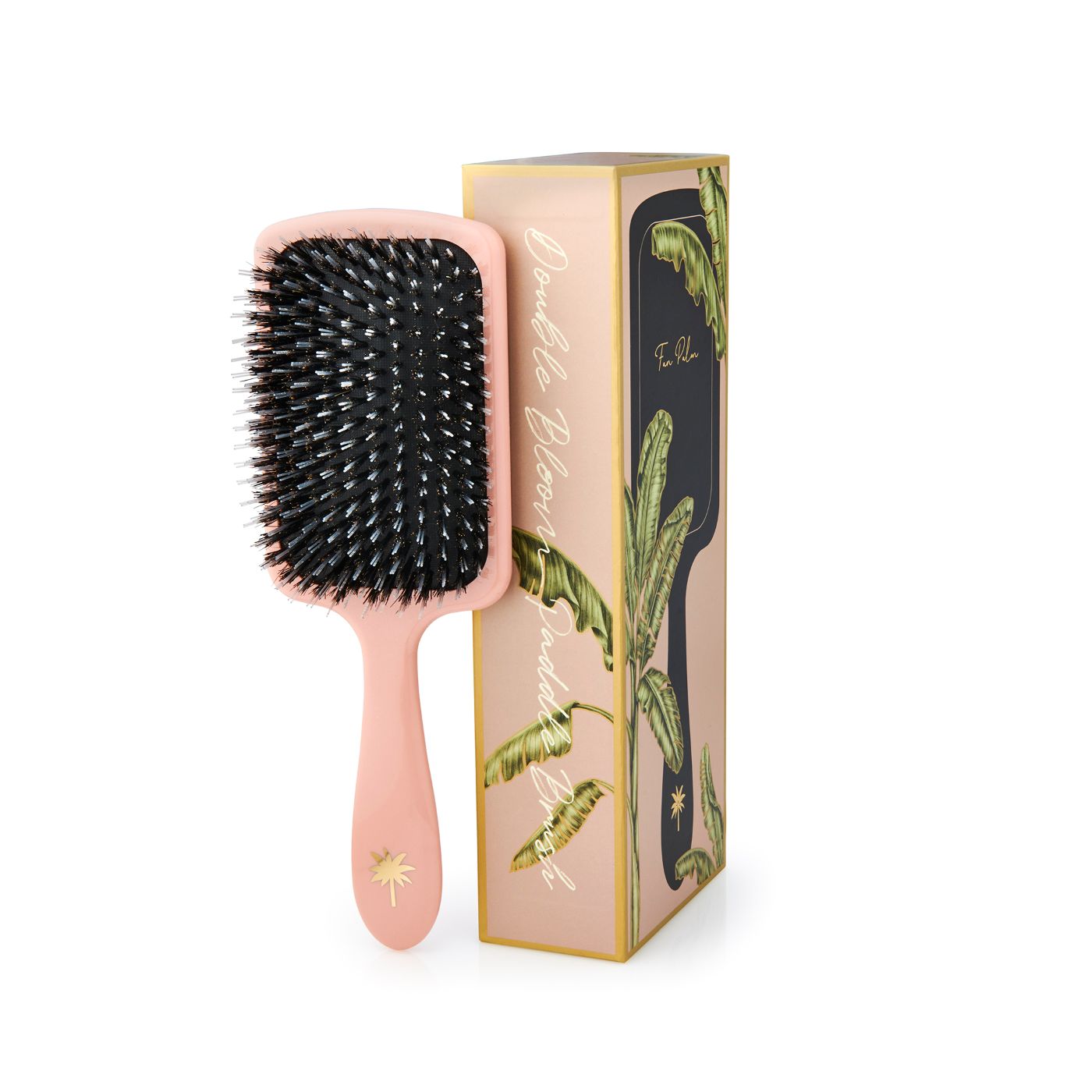 Fan Palm Paddle Brush Rose Roze Glitter Care For Hair