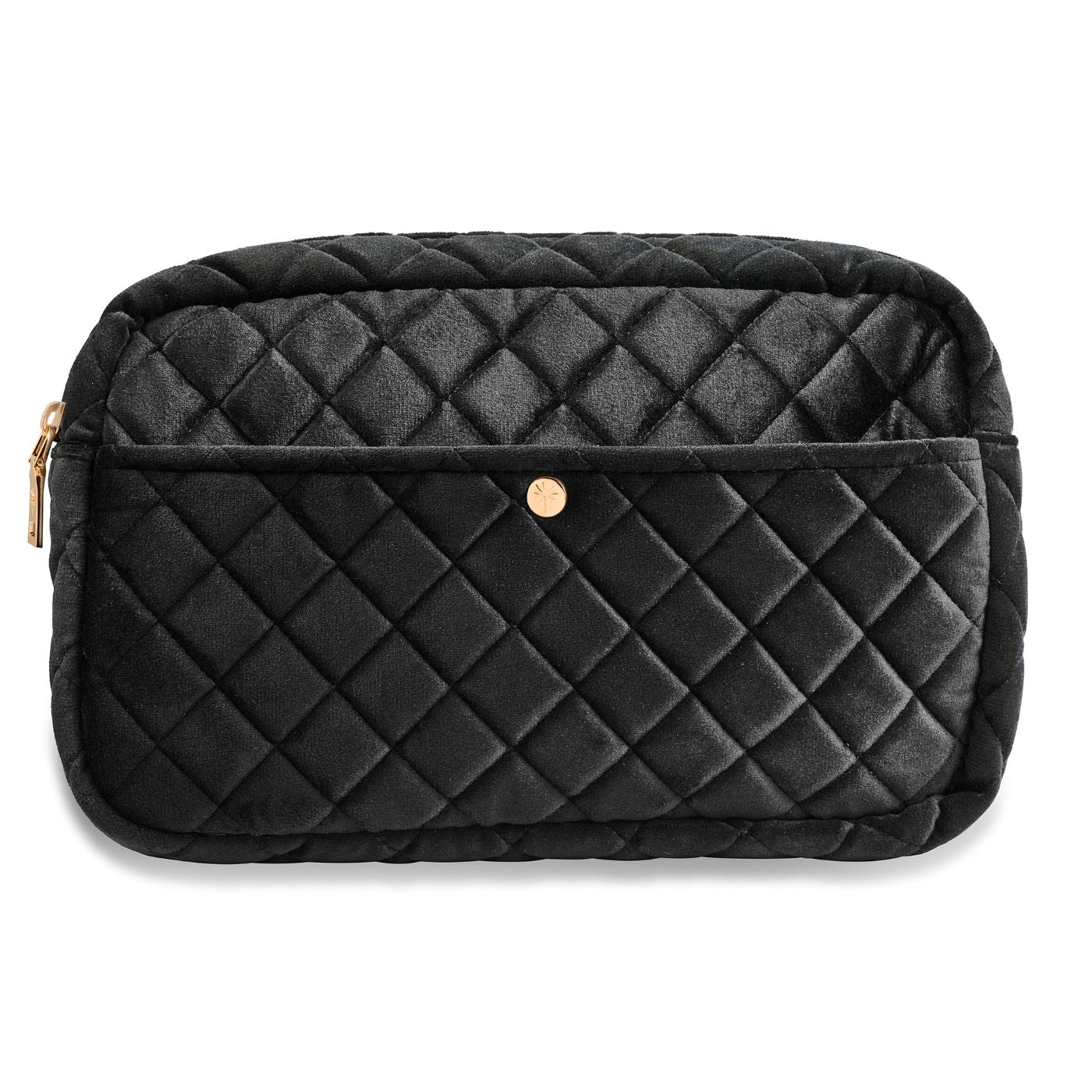 Fan Palm Black Velvet Beauty Bag Zwart Large Toilettas Care For Hair