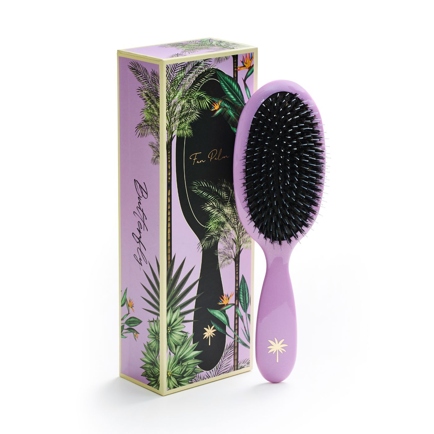 Fan Palm Brush Medium Butterfly Anti Pluis Antiklit Glans Care For Hair