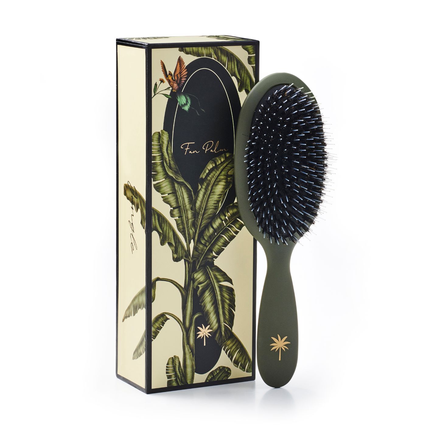 Fan Palm Brush Medium Jungle Green Antiklit Glans Alle Haartypes Care For Hair