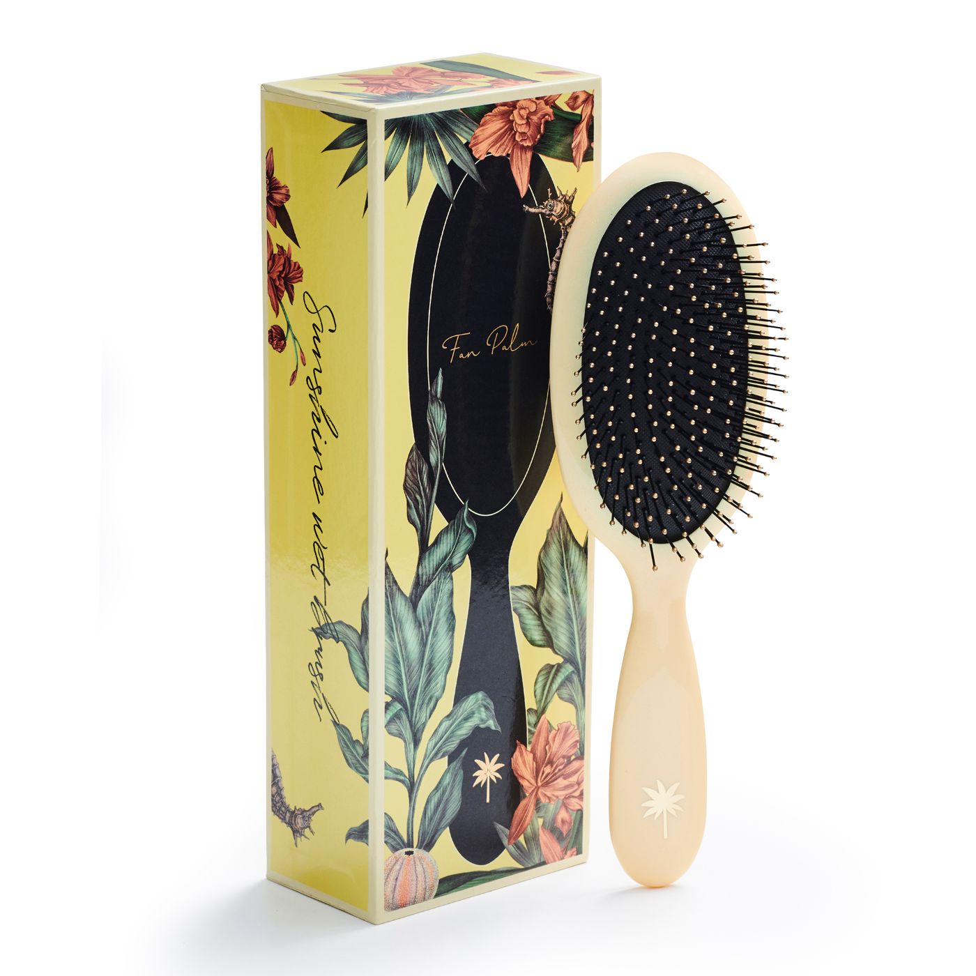 Fan Palm Wet Brush Medium Sunshine Speciaal voor nat haar Ontklit CFH