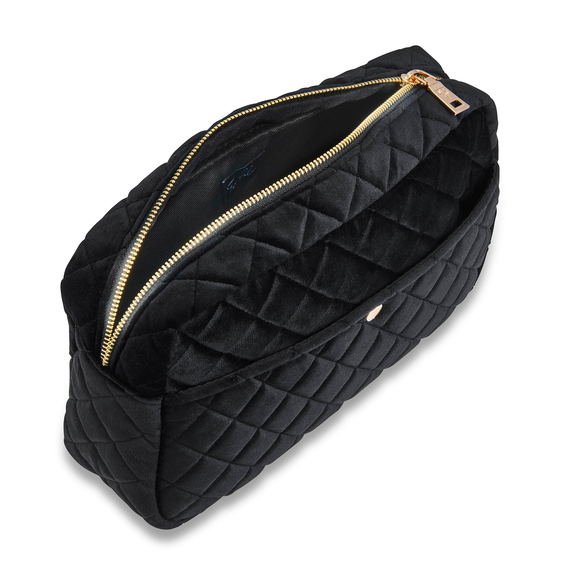 Fan Palm Black Velvet Beauty Bag Zwart Large Toilettas Care For Hair CFH