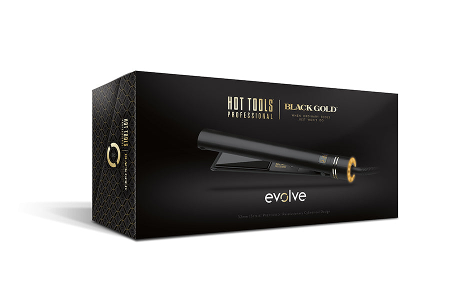 HotToolsTitaniumEvolveStijltangBlackGold32mm