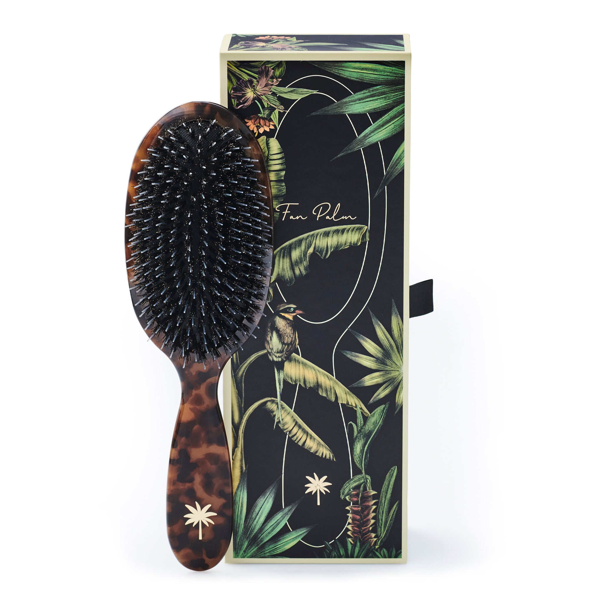 Fan Palm Brush Medium Turtle Antklit Glanzend Alle Haartypes Care For Hair