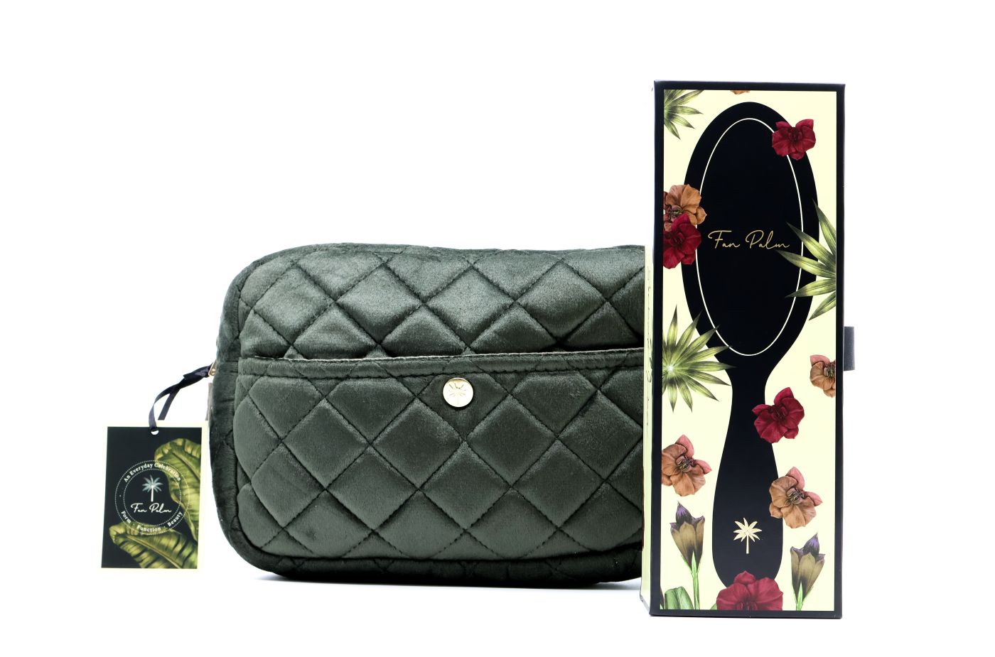 Fan Palm Beauty Bag Palm Green Fan Palm Brush Sweet Pea Antiklit Care For Hair 