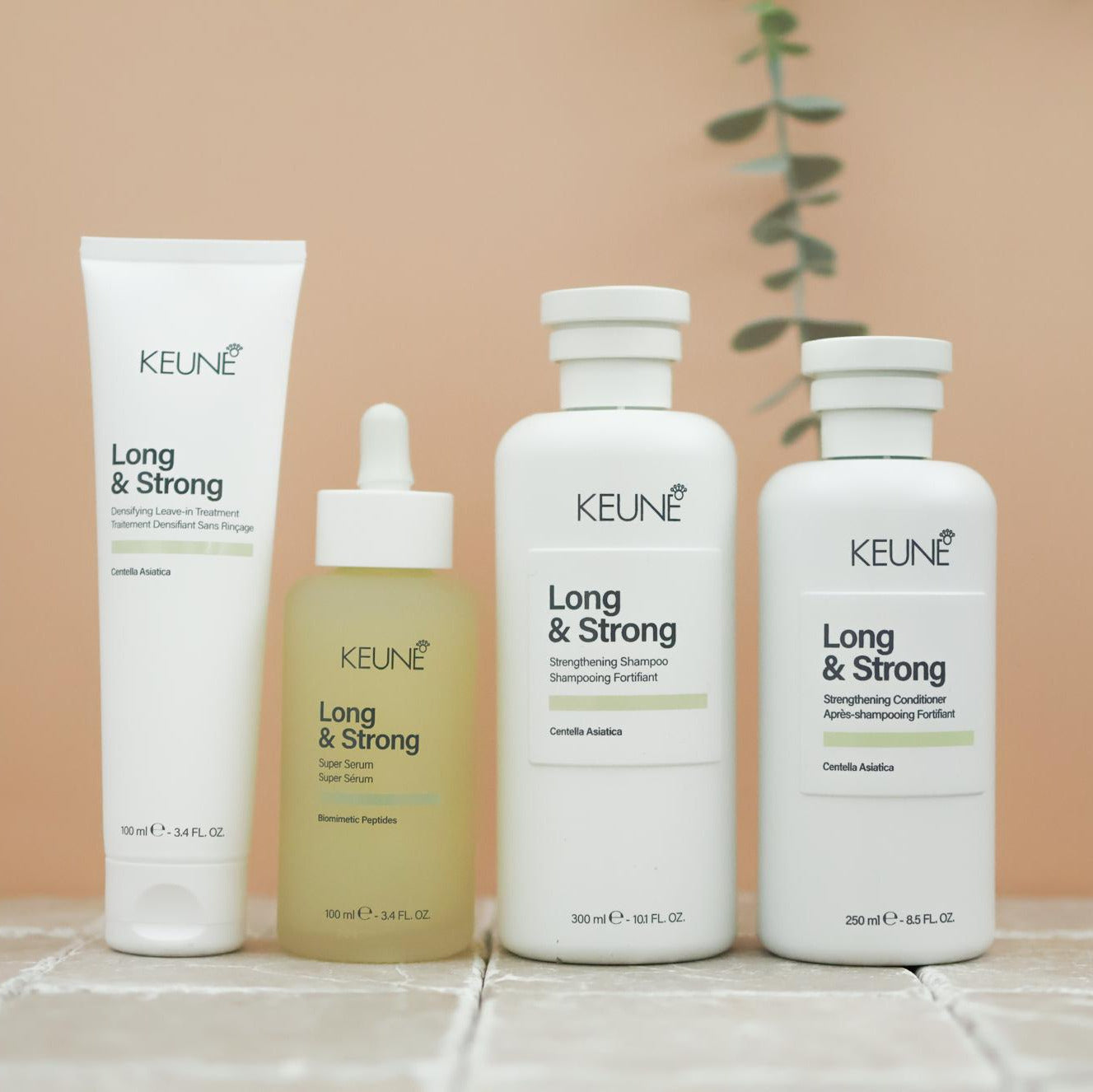 Keune Care Long; Strong Shampoo, Conditioner, Leave-In Treatment en het Super Serum bij Care For Hair