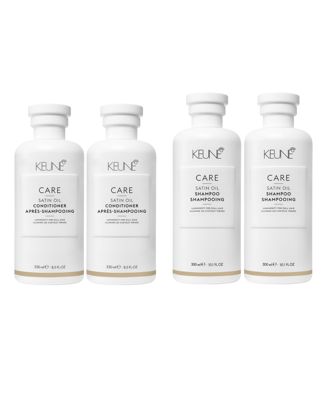 Keune Care Satin Oil Shampoo 2 stuks en Conditioner 2 stuks. Nu in een bundel bij Care For Hair 