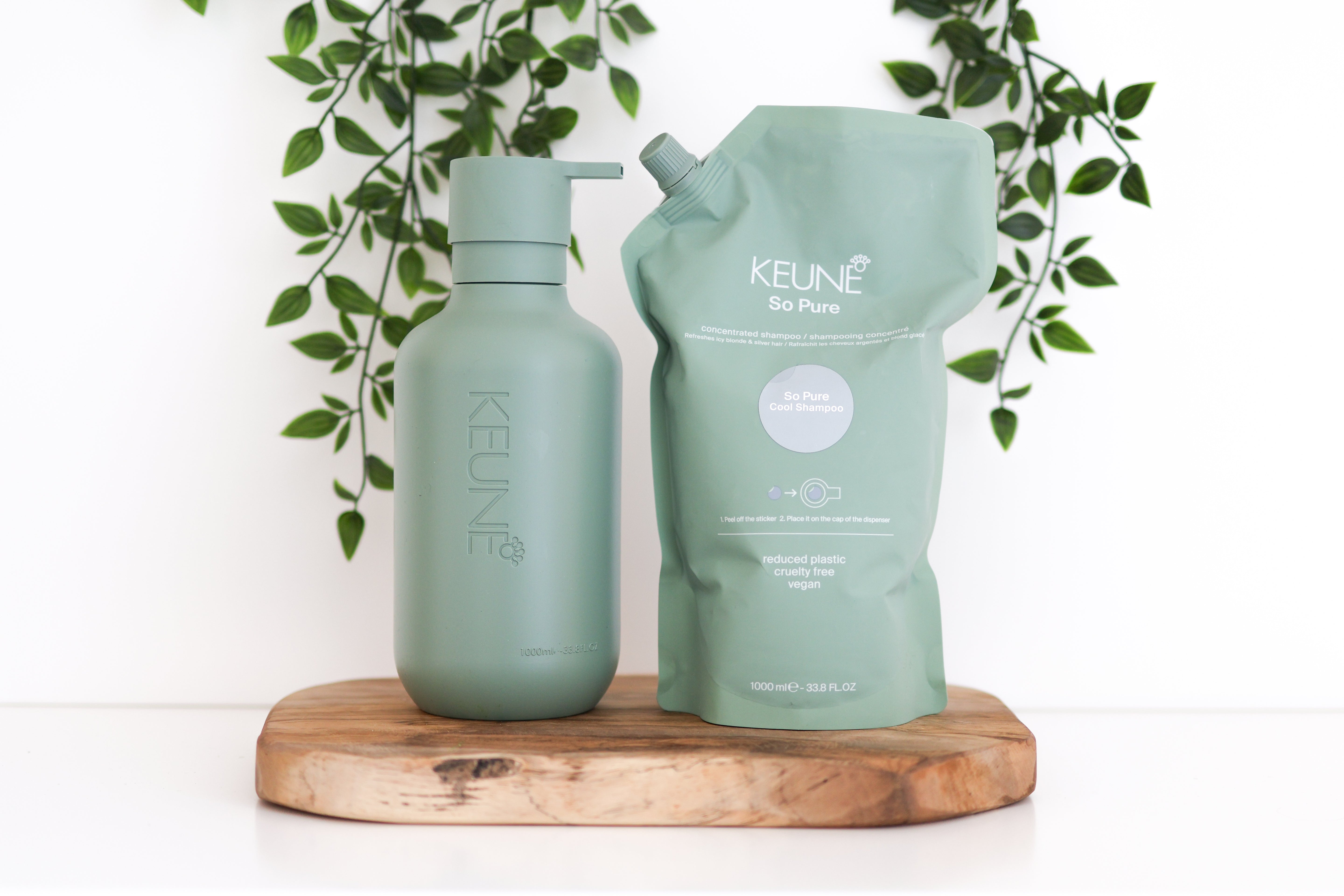 Keune So Pure Cool Shampoo Bundel 1000ml voor asblond haar CFH