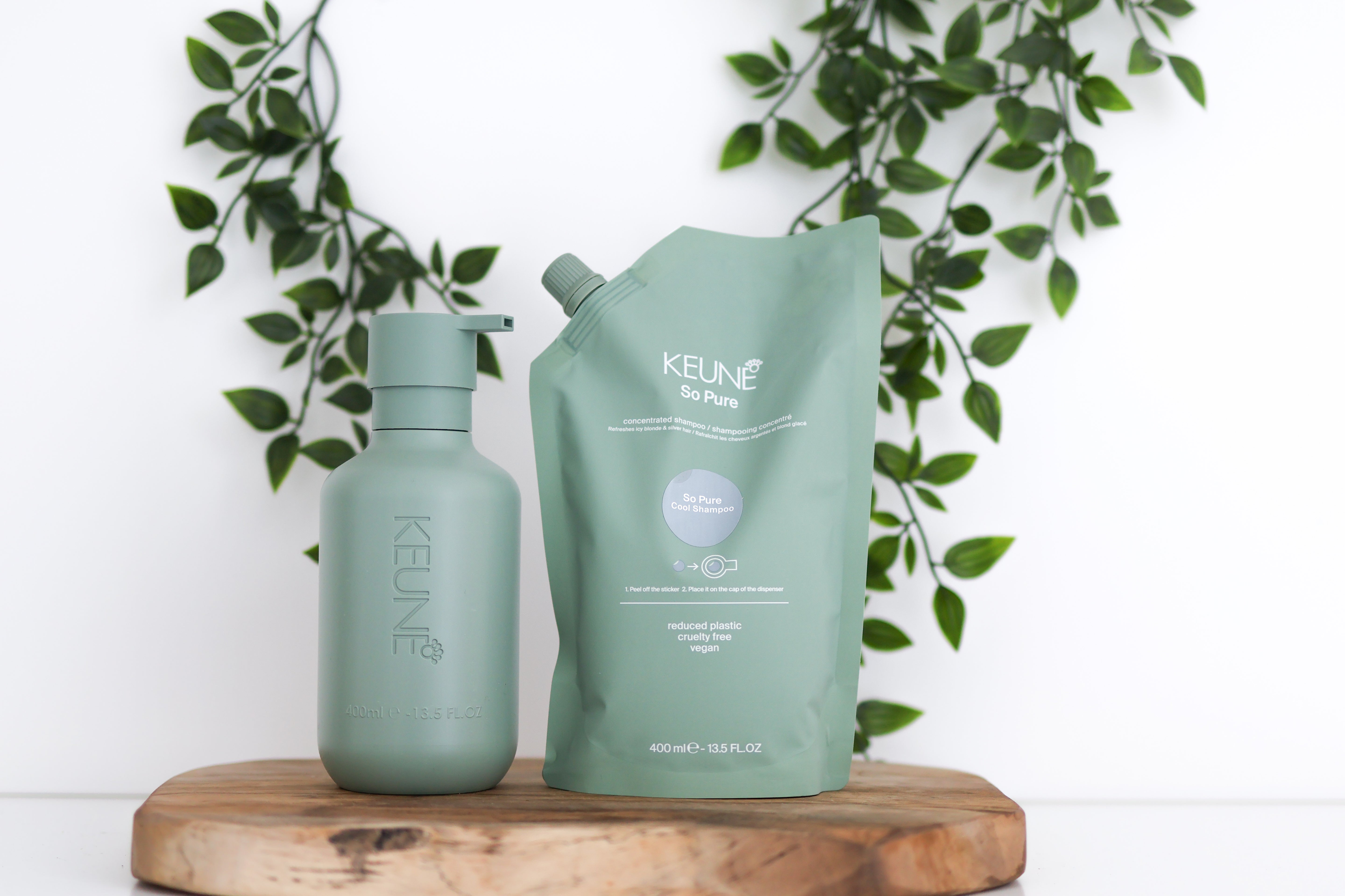Keune So Pure Cool Shampoo Bundel 400ml voor asblond haar CFH