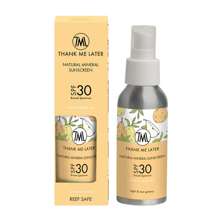 Thank Me later Zonnebrandcreme SPF 30 Peer en Groene Thee CFH 