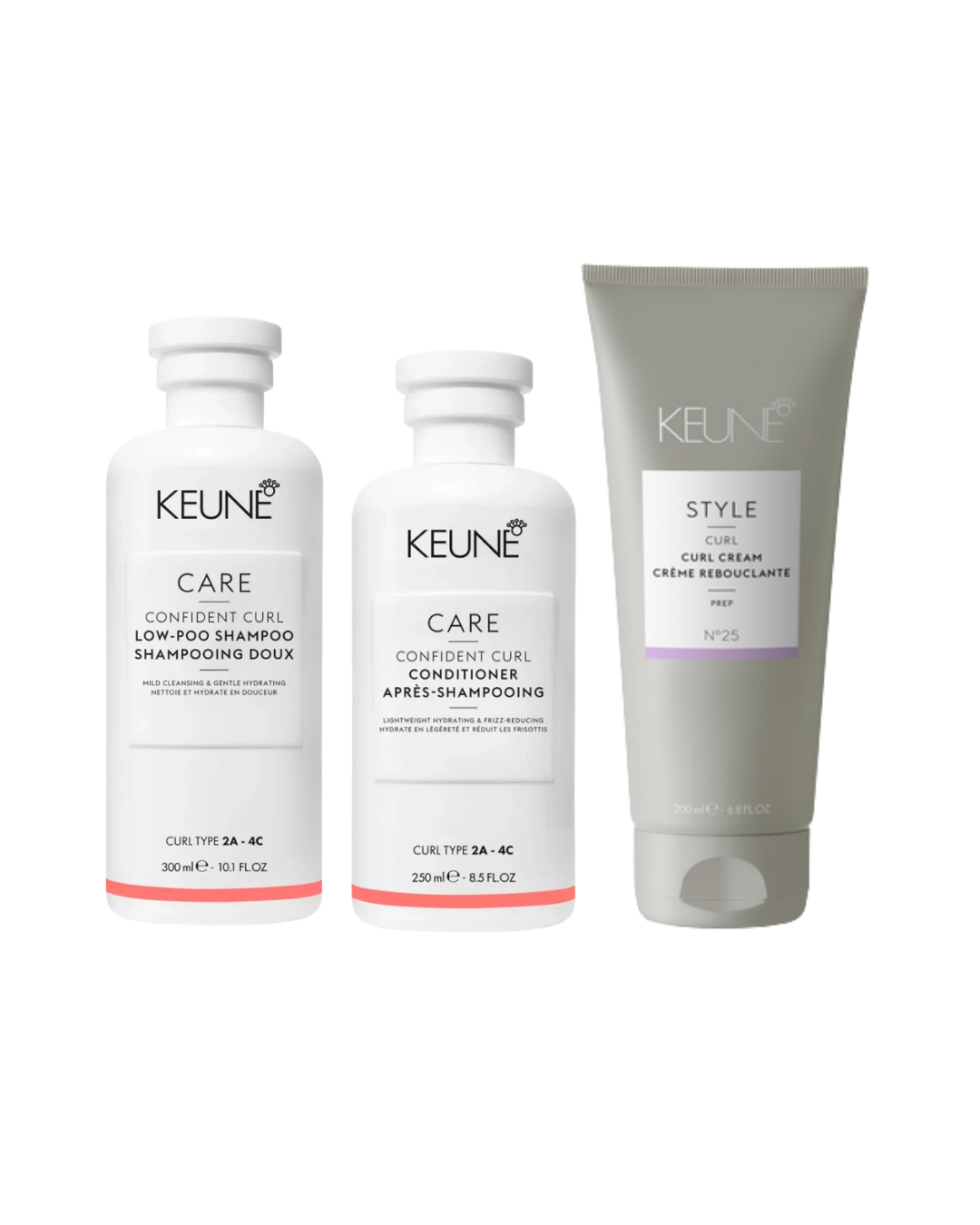 Keune Care Curl Shampoo, Conditioner en Style Curl Cream in één krullen bundel bij Care For Hair